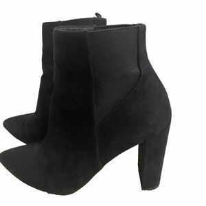 H & M Divided Womens Black  Block Heel Ankle Booties Size US 7 EU 38